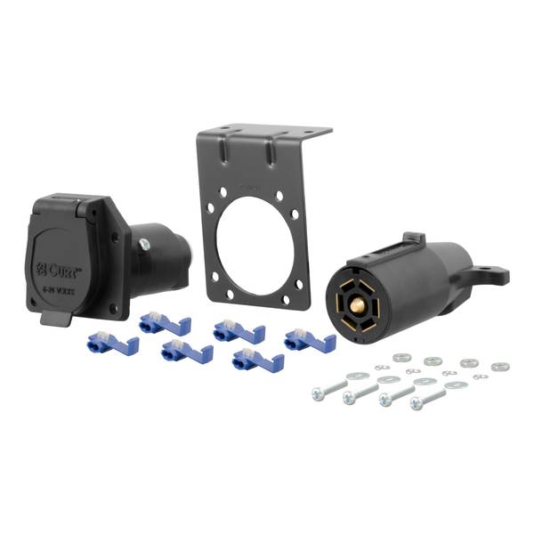 Photo of 7-Way RV Blade Connector Plug & Socket with Hardware