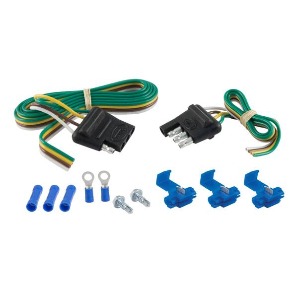 Photo of 4-Way Flat Connector Plug & Socket with 12" & 48" Wires & Hardware