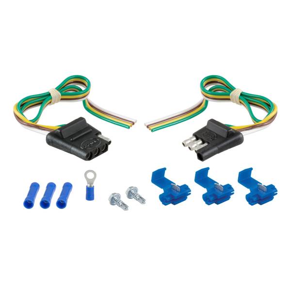 Photo of 4-Way Flat Connector Plug & Socket with 12" Wires & Hardware