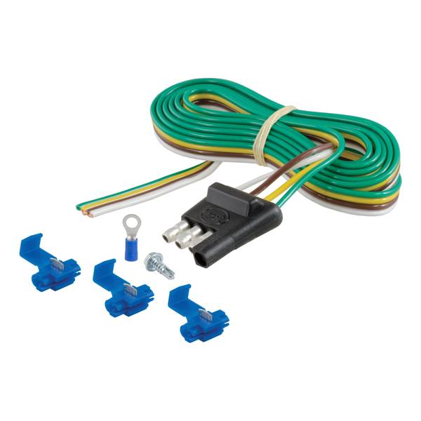 Photo of 4-Way Flat Connector Plug with 48" Wires & Hardware (Trailer Side)