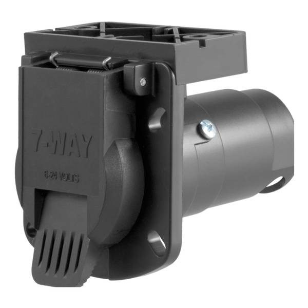 Photo of 7-Way RV Blade Connector Socket with Integrated Bracket