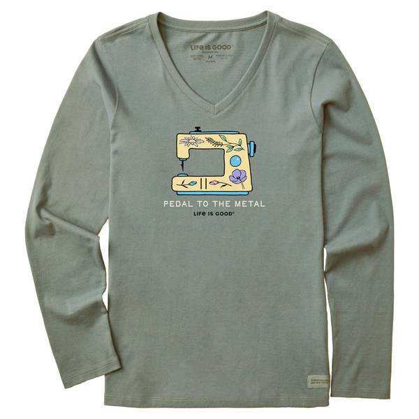 Photo of Women's Pedal to Metal Floral Long Sleeve Crusher-Lite Tee