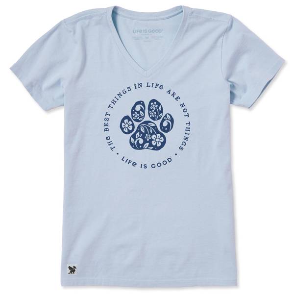 Photo of Women's Best Things in Life Floral Paws Short Sleeve Crusher Tee