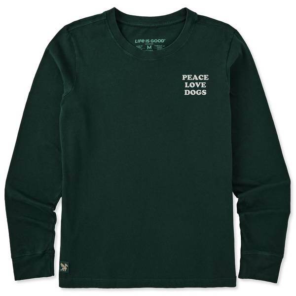 Photo of Women's Peace Love Dog Long Sleeve Crusher Tee