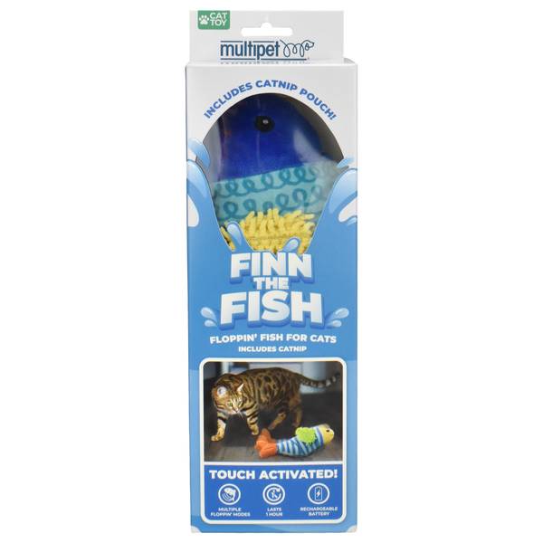 20250 Finn The Fish Plush Dog Toy, Assorted Color - Medium