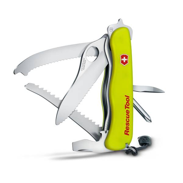 Photo of Victorinox Rescue Tool MW Swiss Army Knife, Yellow Luminescent