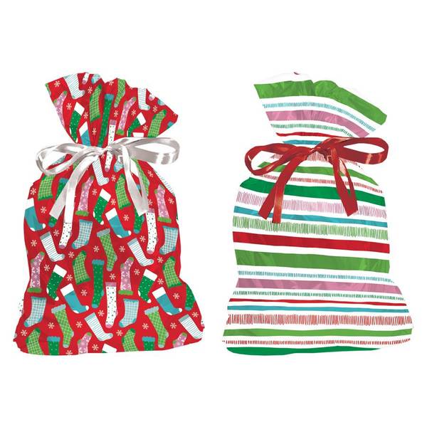 Photo of 2-Pack X-Large Christmas Pull String Gift Sacks