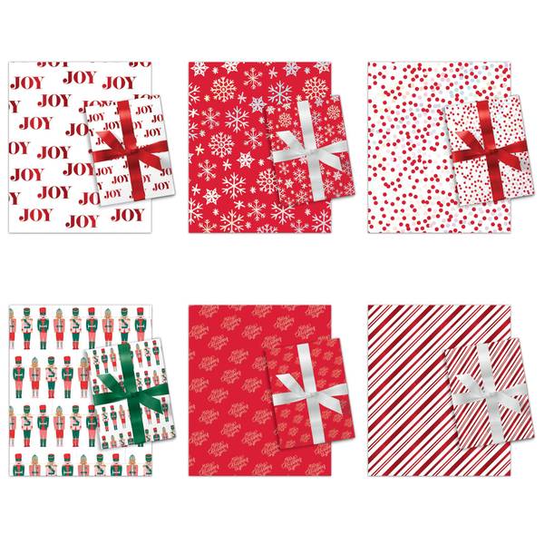 Photo of 3-Pack 30"x120" Christmas Gift Wrap Rolls, Assorted Holiday Designs