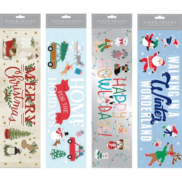 Photo of Slim Holiday Window Clings, Assorted Designs