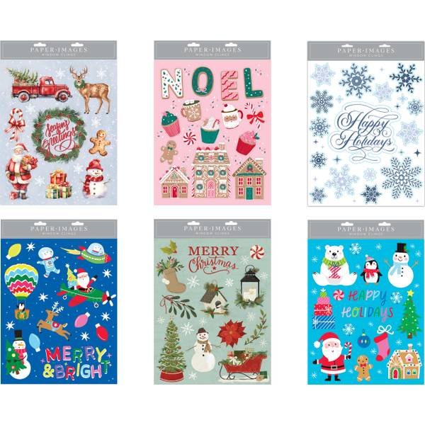 Photo of Assorted Classic Christmas Window Clings