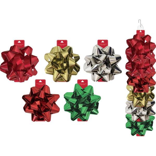 Photo of 8" Giant Metallic Gift Bow, Assorted Holiday Colors