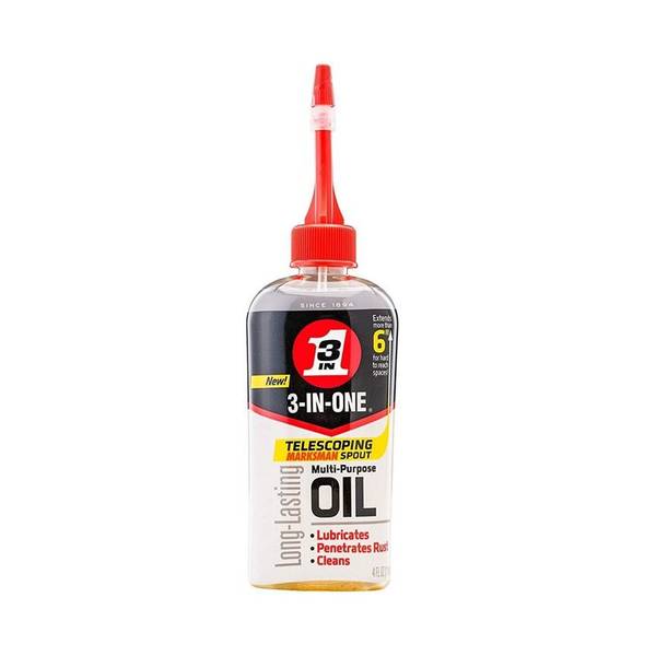 3-IN-ONE Penetrant & Lubricant: 4 oz Bottle, Thin Oily Film - Clear | Part #10070