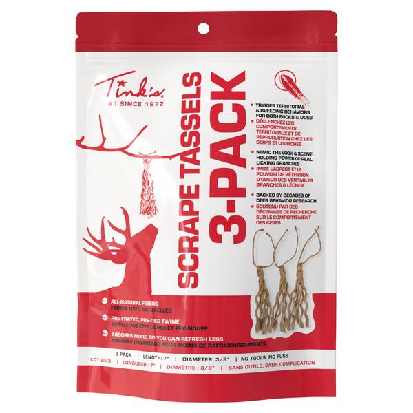 Tink's 3 Pack 3/8" Scrape Tassels