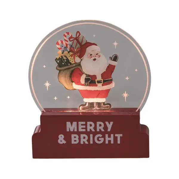 Transpac Imports Inc. Light Up Acrylic/MDF Santa Decor - TC06345