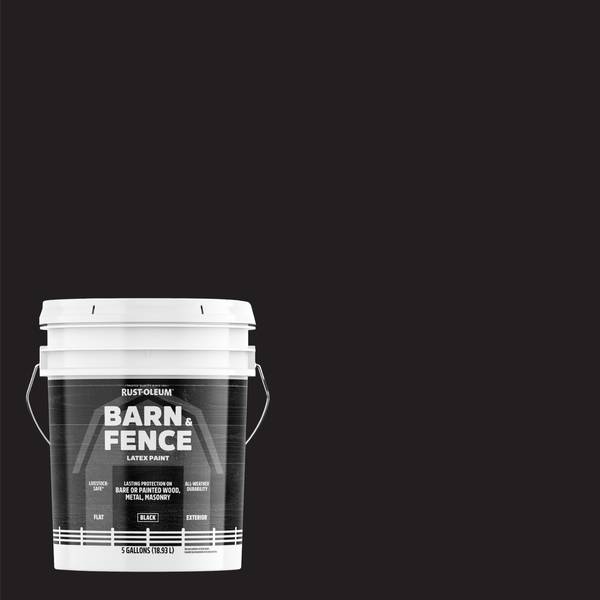 Photo of 5 Gallon Barn & Fence Flat Black Paint