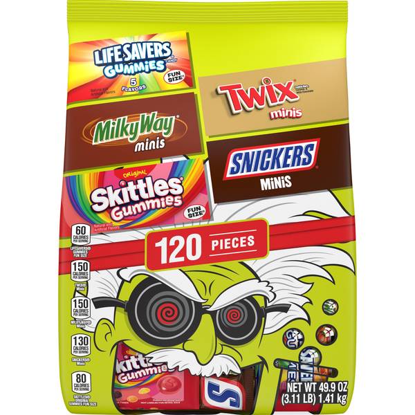 Photo of 120 count Fun Size Chocolate & Gummy Assortment 49.9oz Bag