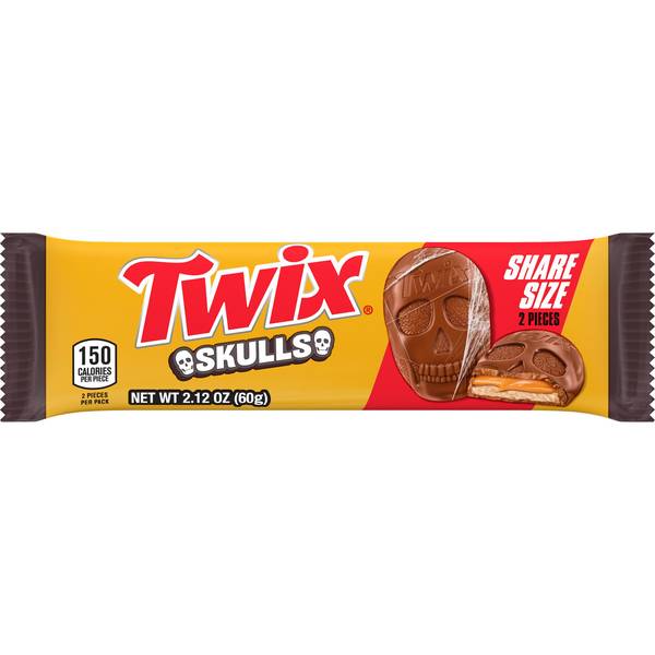 Photo of Caramel Chocolate Cookie Skull Candy Bars, 2.12 oz