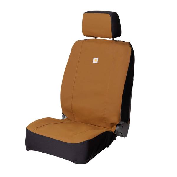 Photo of Brown Nylon Duck Universal Front Seat Cover