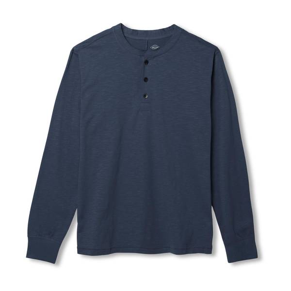 Work N' Sport Men's Long Sleeve Slub Jersey Henley