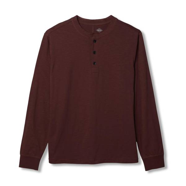 Work N' Sport Men's Long Sleeve Slub Jersey Henley