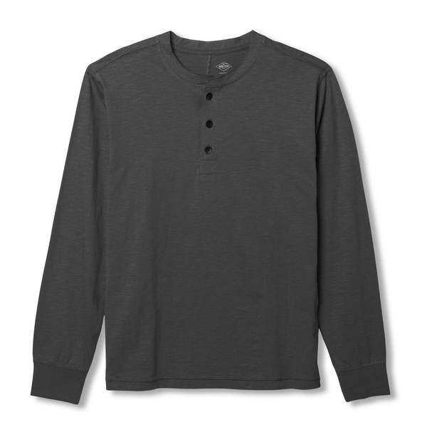 Work N' Sport Men's Long Sleeve Slub Jersey Henley