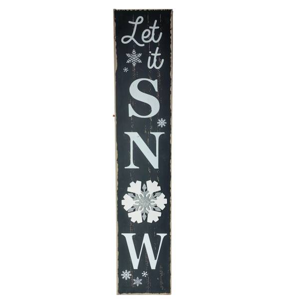 Seasonal Expressions Let It Snow Porch Leaner