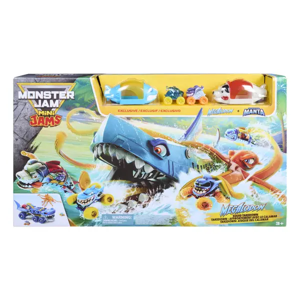 Monster Jam Mini Jams Megalodon Squid Takedown Playset - 6076010
