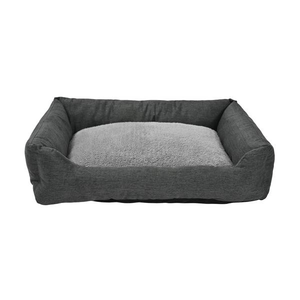 Photo of 24" x 36" Linen Box Dog Bed- Gray/Taupe