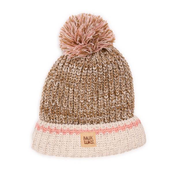 Muk Luks Women's Marled Chunky Stitch Hat - Oatmeal