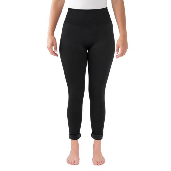 Muk Luks Women's Fur Lined Leggings - Black