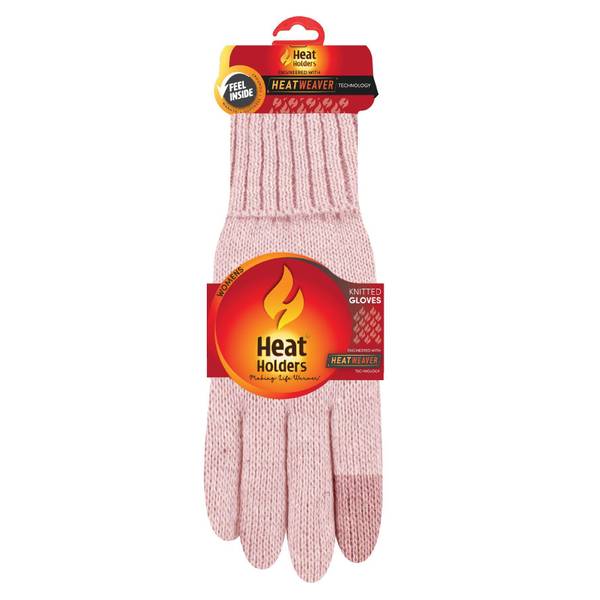 Heat Holders Women's Cathy Flat Knit Gloves with Touch Screen Fingertips