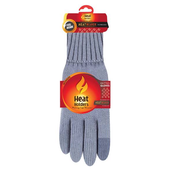 Heat Holders Women's Cathy Flat Knit Gloves with Touch Screen Fingertips