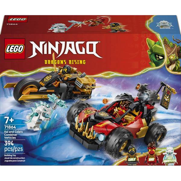 LEGO NINJAGO 71864 Kai and Cole's Combiner Vehicles Building Set