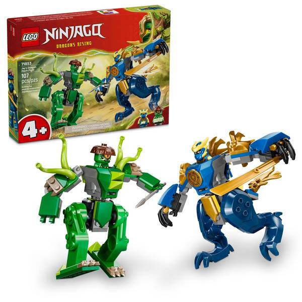 LEGO NINJAGO Jay's Dragon Mech Fight 71853 Building Kit (107 Pieces), Multi