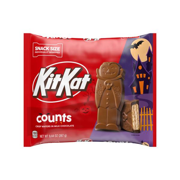 Kit Kat Milk Chocolate Wafer Counts Snack Size Halloween Candy, 9.44 oz | CVS