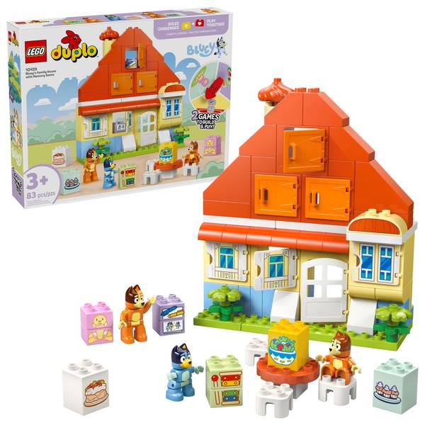 Lego Duplo Bluey's Family House with Memory Game 10459, 83 Pieces - Multicolor