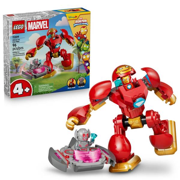 LEGO Marvel 11209 Disney Jr Iron Man and His Awesome Friends- Ultron vs. Iron Man Building Set