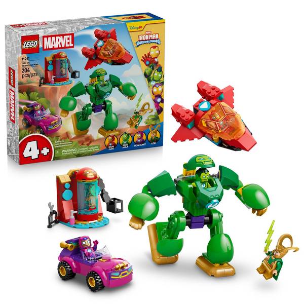 Lego Marvel Iron Man and His Awesome Friends Loki vs. Team Iron Man 11211 204-Piece Building Set, Ages 4+