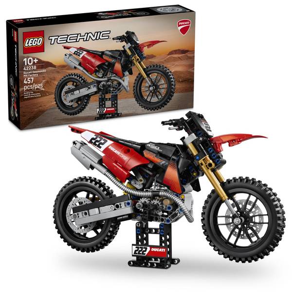 Lego Ducati Desmo450 Mx Factory Motorcycle 42238 457-Piece Building Set, Ages 10+
