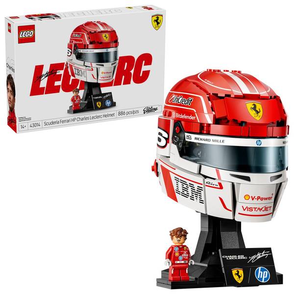 Lego Editions Scuderia Ferrari Hp Charles Leclerc Helmet 43014, 886 Pieces