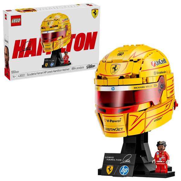 Lego Editions Scuderia Ferrari Hp Lewis Hamilton Helmet 43022, 884 Pieces