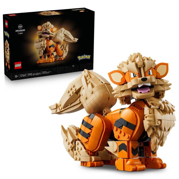 Lego Pokemon Arcanine Building Set 72160, 1190 Pieces