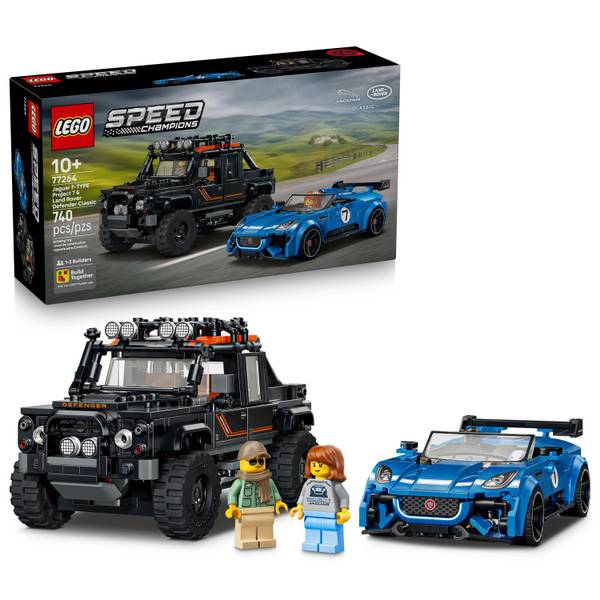 LEGO Speed Champions 77264 Jaguar Project 7 & Land Rover Defender Building Set