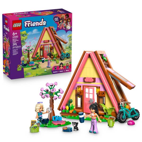 Lego Friends Nature Glamping Cabin 42682 295-Piece Building Set, Ages 6+