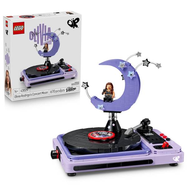 Lego Olivia Rodrigo Concert Moon 43029 Rotating Record Player 670-Piece Building Set, Ages 14+