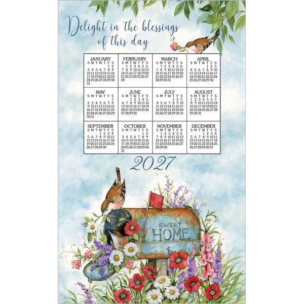 Photo of Floral Mailbox 2027 Calendar Towel