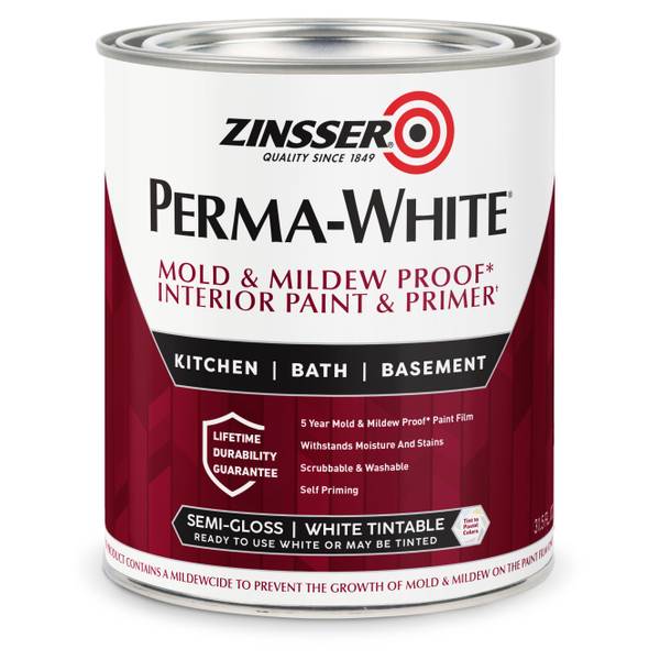 Photo of 1 Quart Perma-White Mold & Mildew-Proof Interior Semi-Gloss Paint