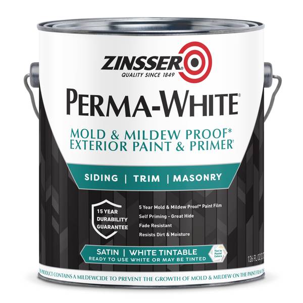 Photo of 1 Gallon Perma-White Mold & Mildew-Proof Exterior Satin Paint