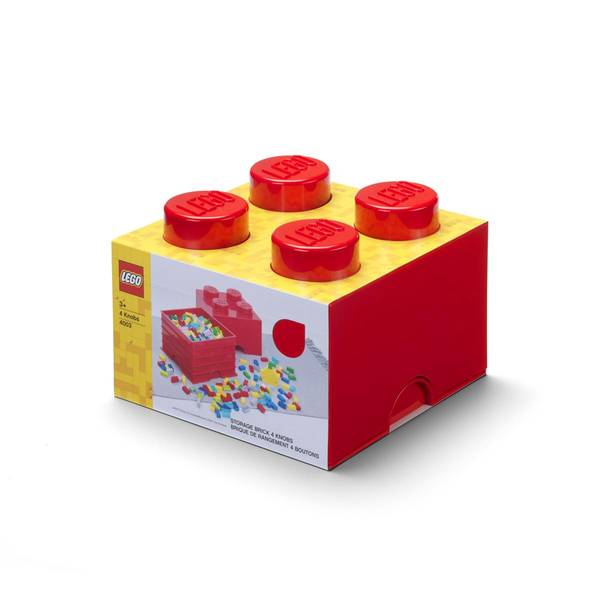 LEGO Storage Brick 4 Bright Red Toy Box, One Size