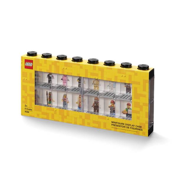 LEGO Minifigure 16 Compartment Display Case, Black